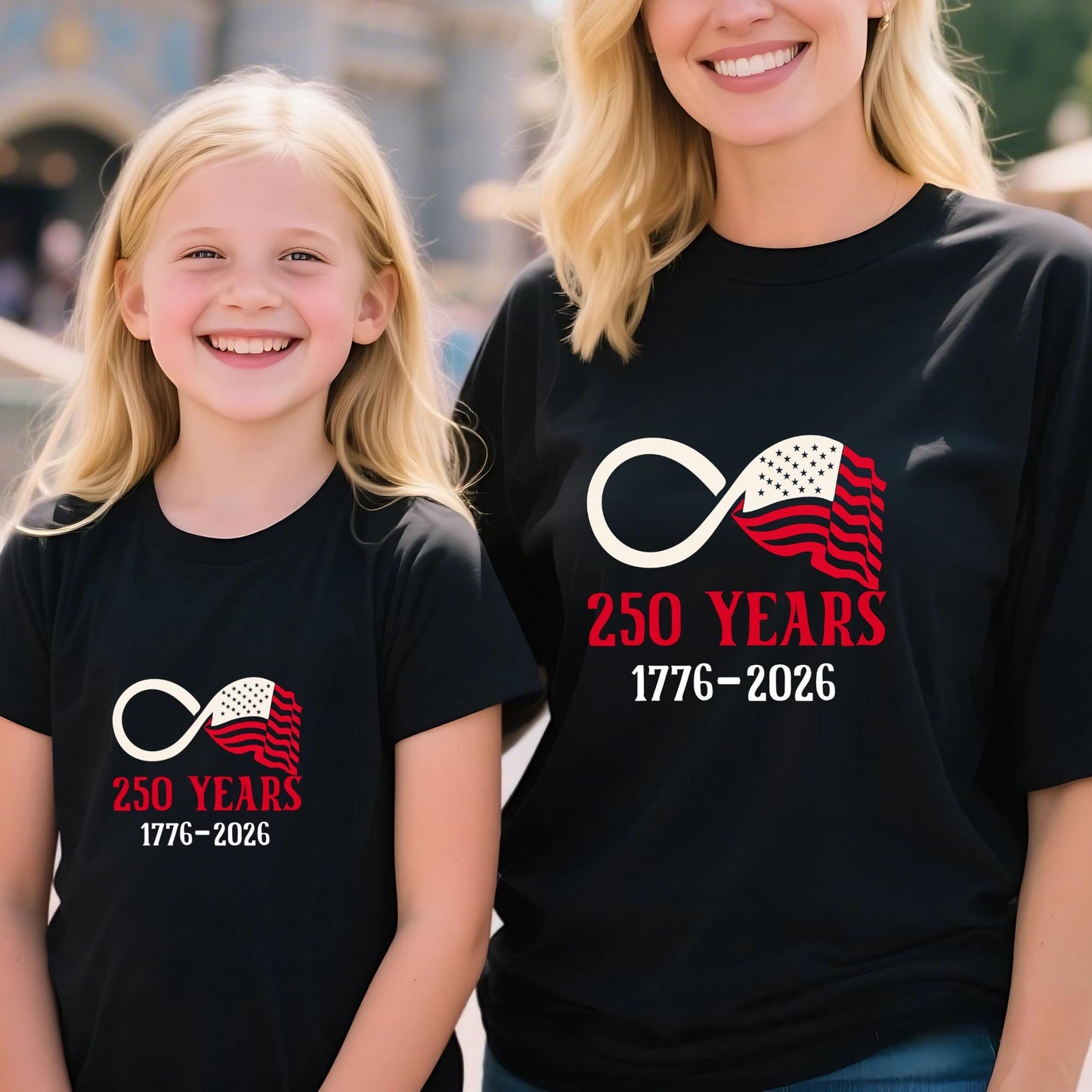America 250th Anniversary Infinity Shirt, Patriotic USA Flag Tee, 4th of July Independence Day Gift