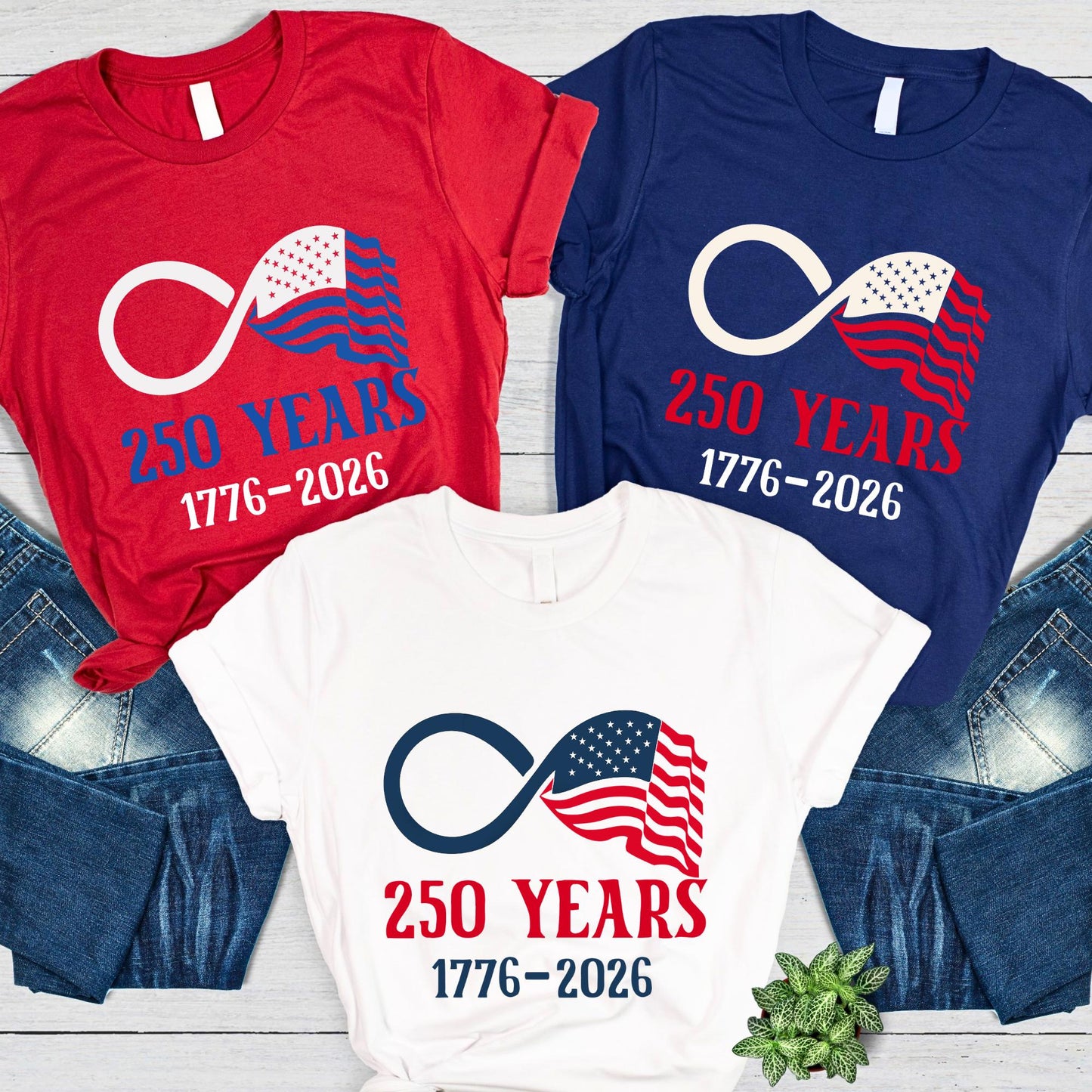 America 250th Anniversary Infinity Shirt, Patriotic USA Flag Tee, 4th of July Independence Day Gift