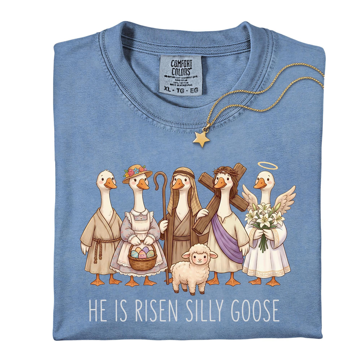 He Is Risen Silly Goose Christian Easter Comfort Colors® T-Shirt