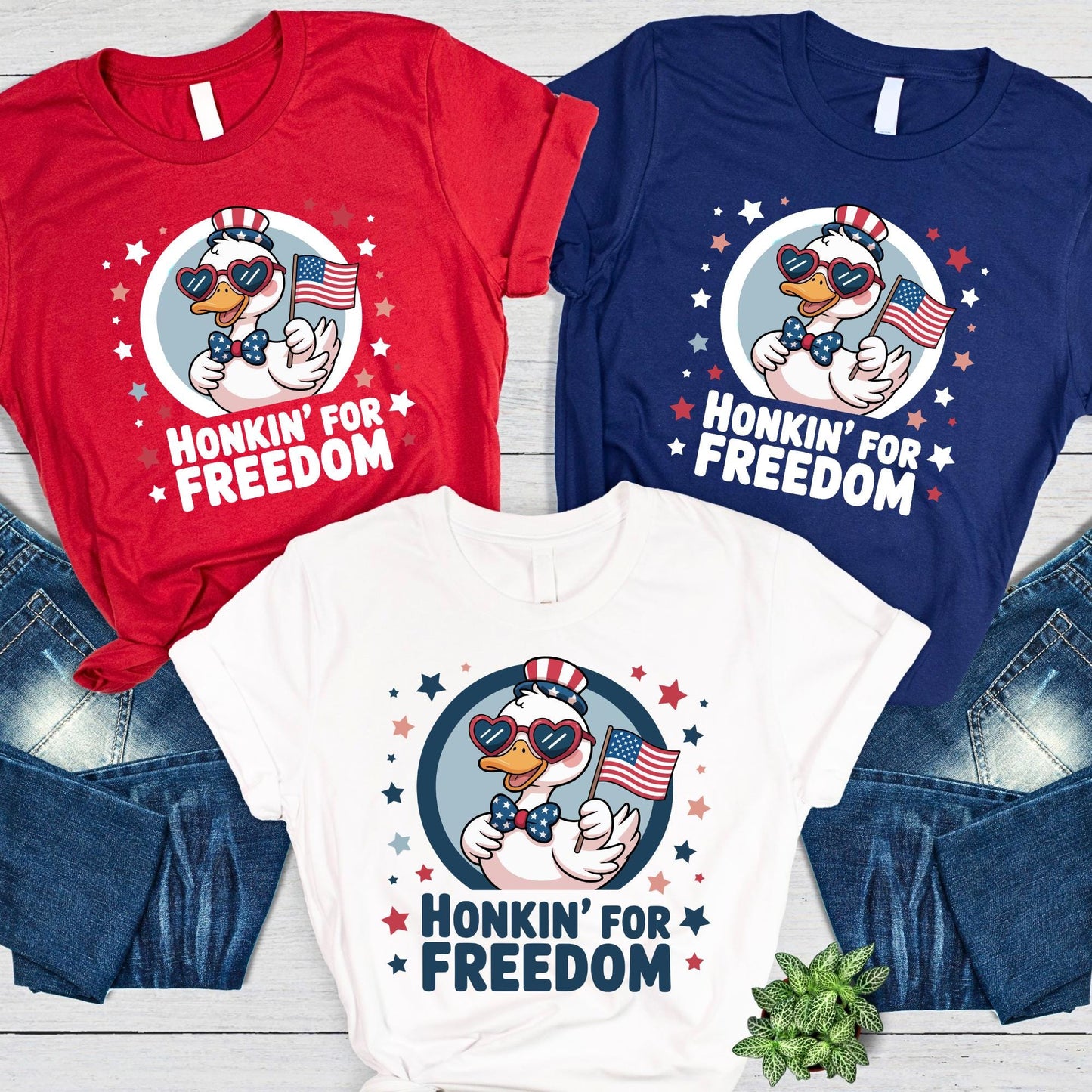 Honkin For Freedom Goose Shirt - 4th of July Independence Day Shirts
