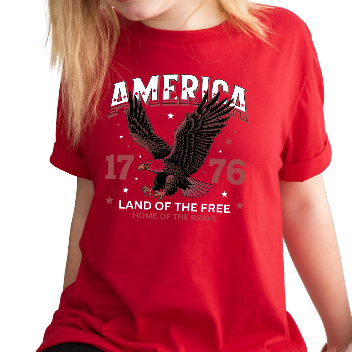 Land of the Free Home of the Brave 1776 T-Shirt