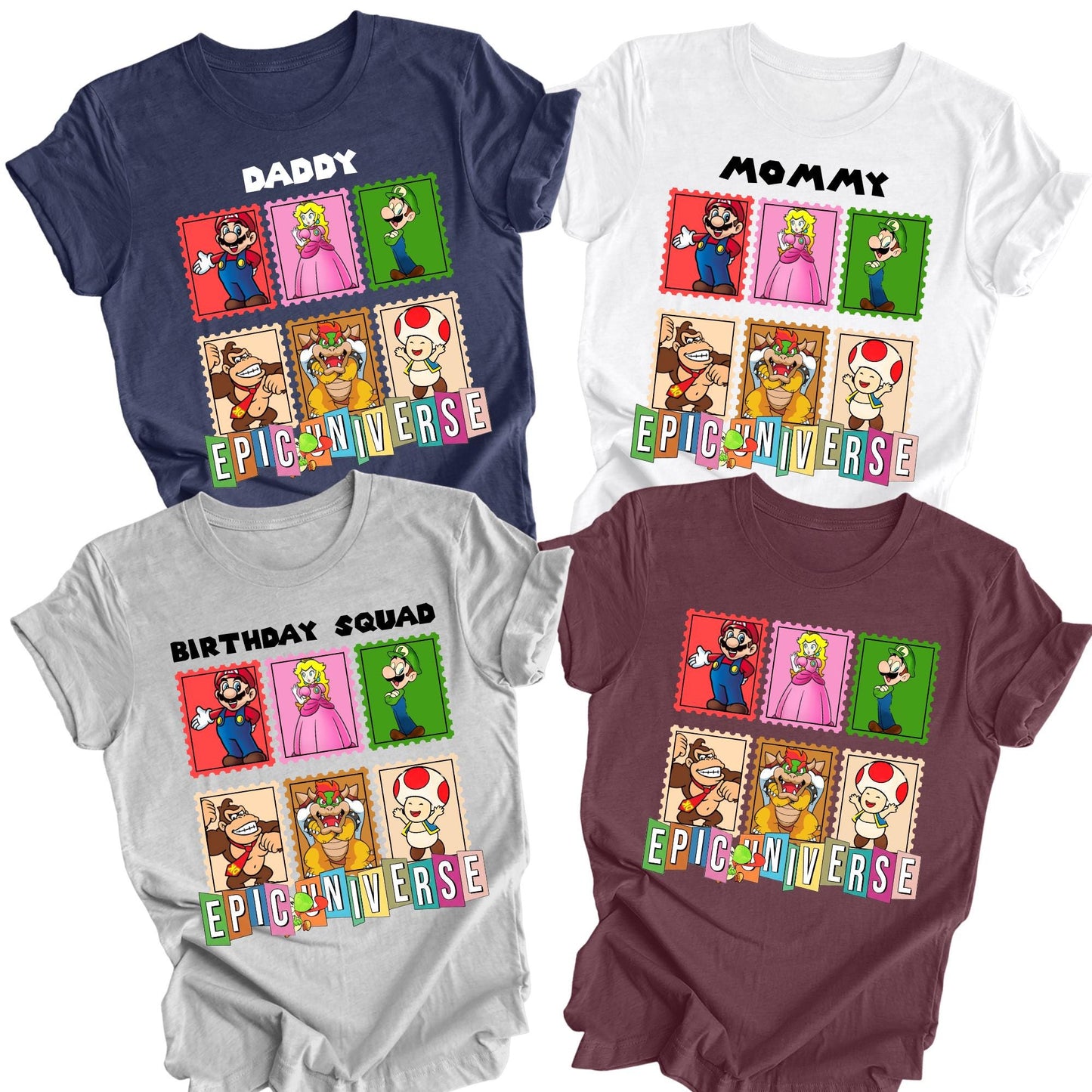 Custom Epic Universe Shirt, Super Mario Birthday Matching Group Tees, Mario Epic Universe 2026 Shirt, Family Trip Shirt