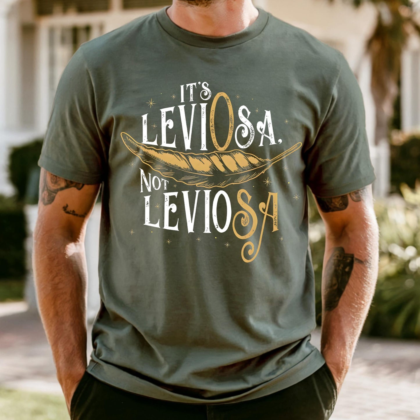 Comfort Colors® Magical Book Shirt, Its Leviosa Magic Feather Shirt - Wizard Fur Tee