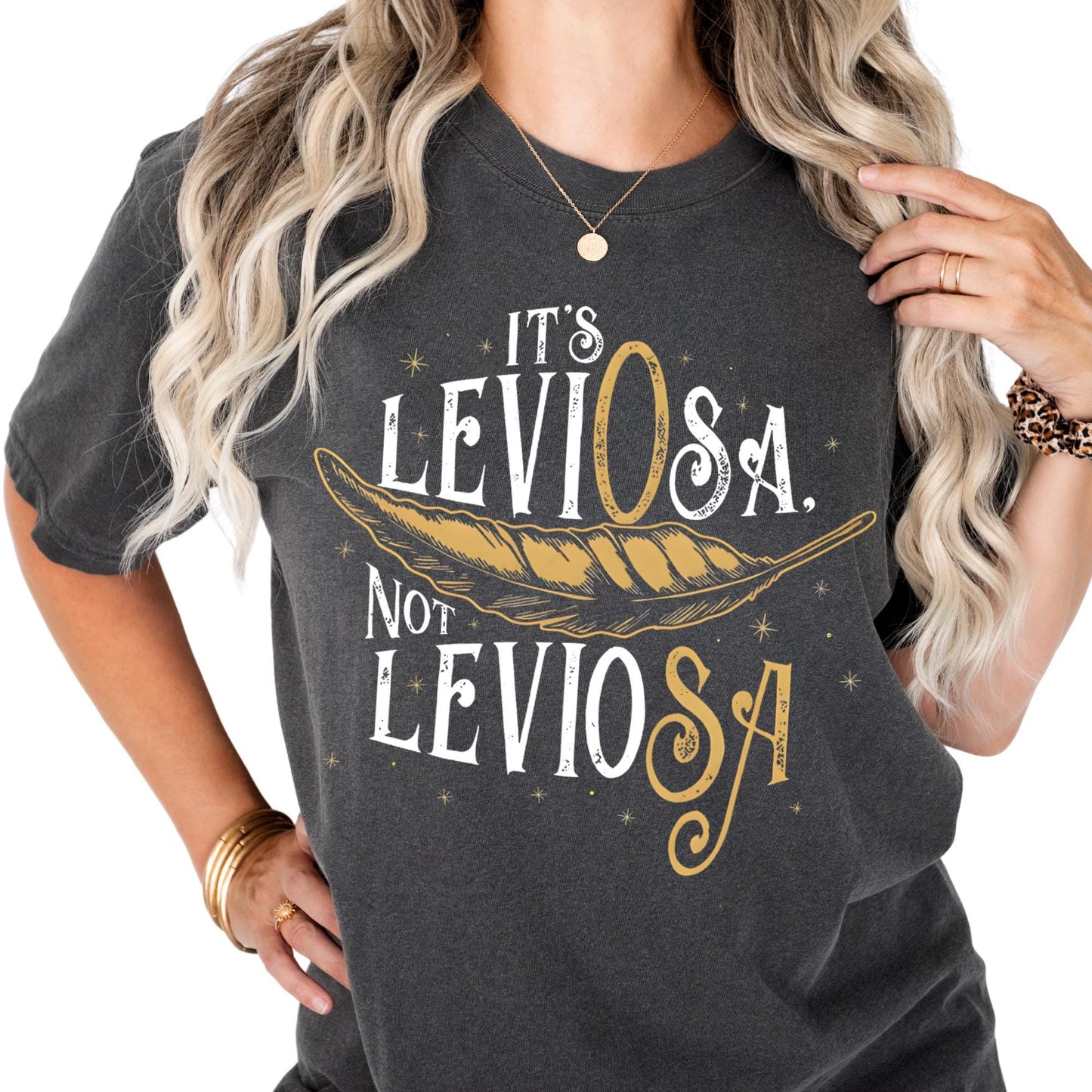 Comfort Colors® Magical Book Shirt, Its Leviosa Magic Feather Shirt - Wizard Fur Tee