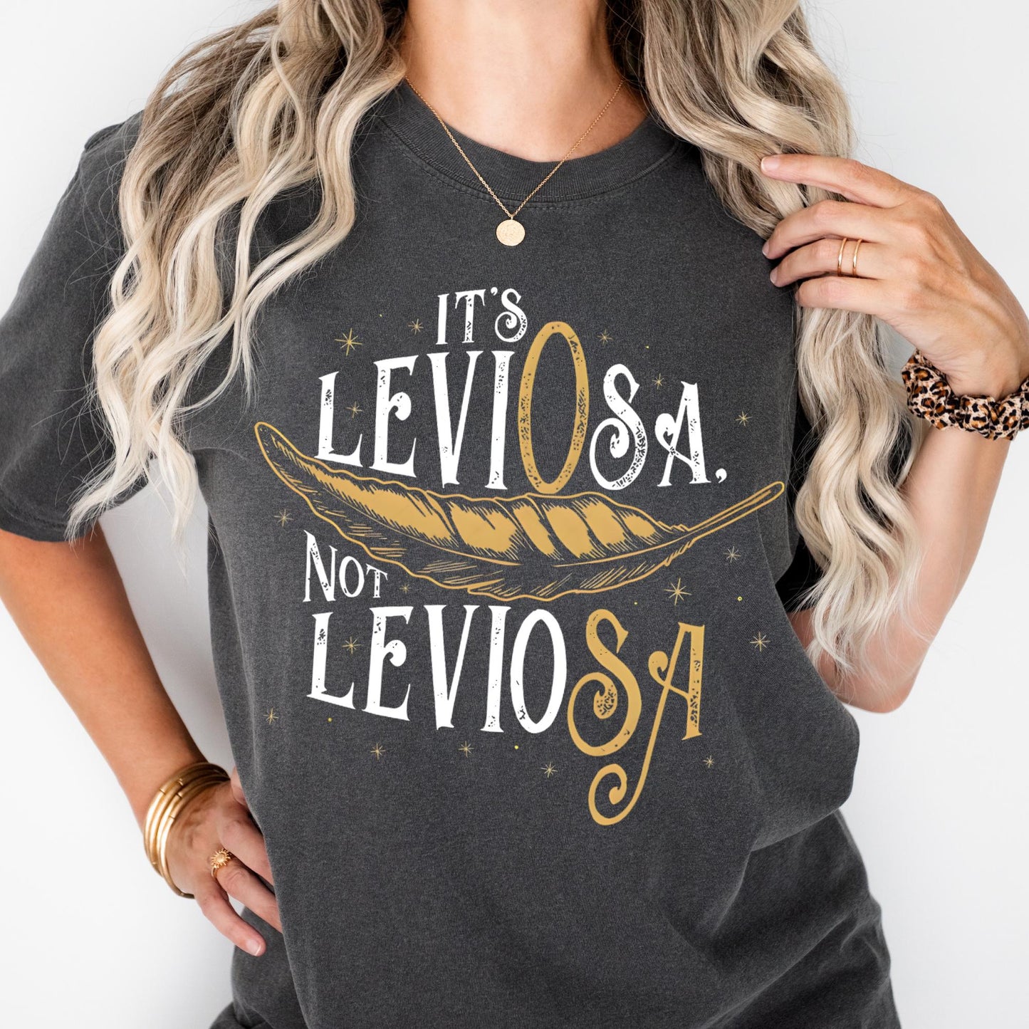 Comfort Colors® Magical Book Shirt, Its Leviosa Magic Feather Shirt - Wizard Fur Tee