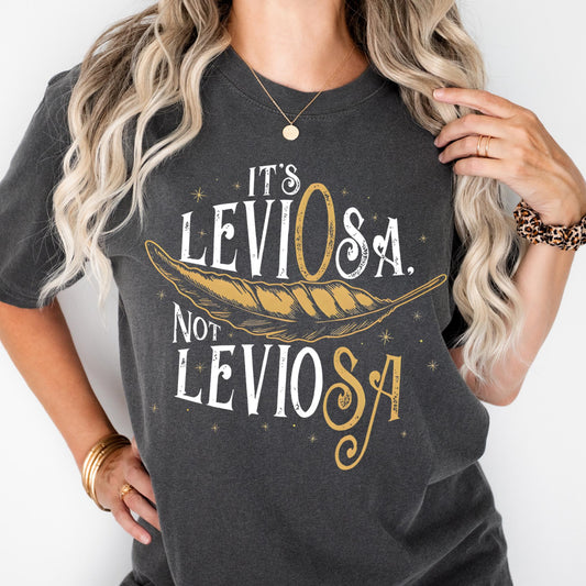 Comfort Colors® Magical Book Shirt, Its Leviosa Magic Feather Shirt - Wizard Fur Tee