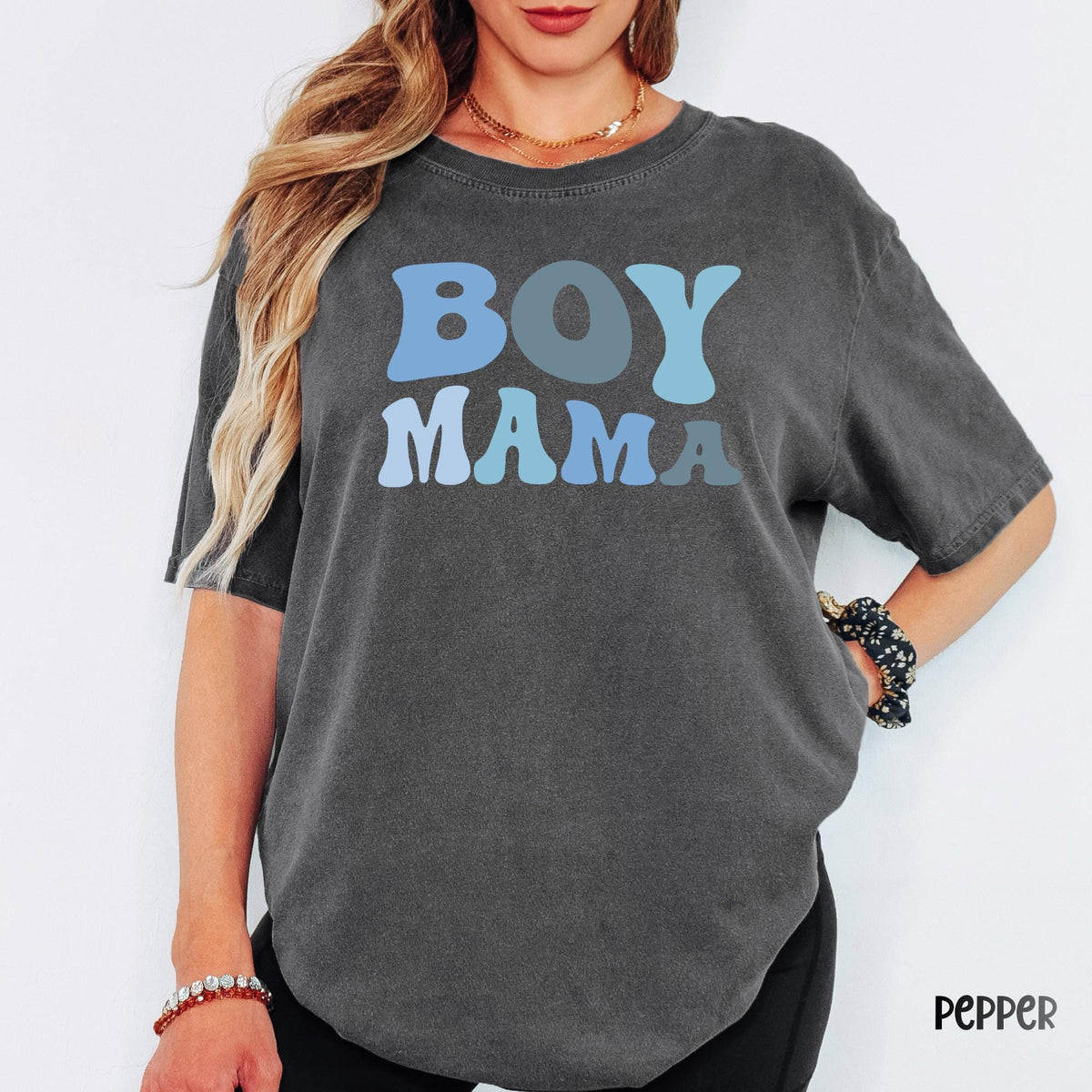 Mama Of Boys Inspired Comfort Colors® Tee, Cute Motherhood Shirt, Mom Life Graphic T-Shirt, Everyday Mama Outfit