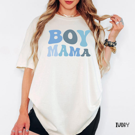 Mama Of Boys Inspired Comfort Colors® Tee, Cute Motherhood Shirt, Mom Life Graphic T-Shirt, Everyday Mama Outfit