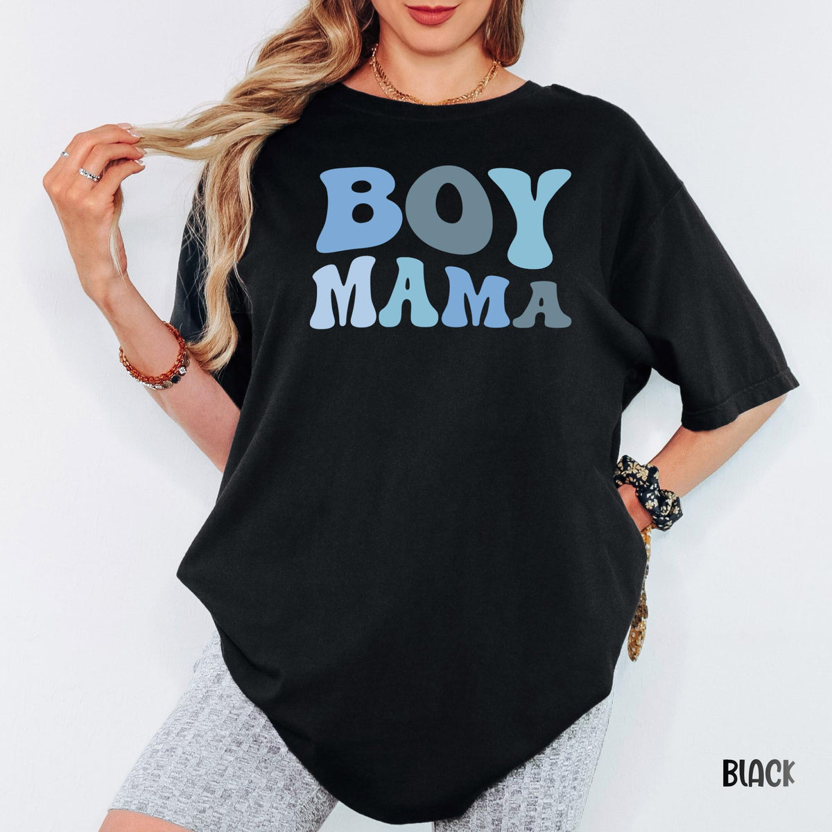 Mama Of Boys Inspired Comfort Colors® Tee, Cute Motherhood Shirt, Mom Life Graphic T-Shirt, Everyday Mama Outfit