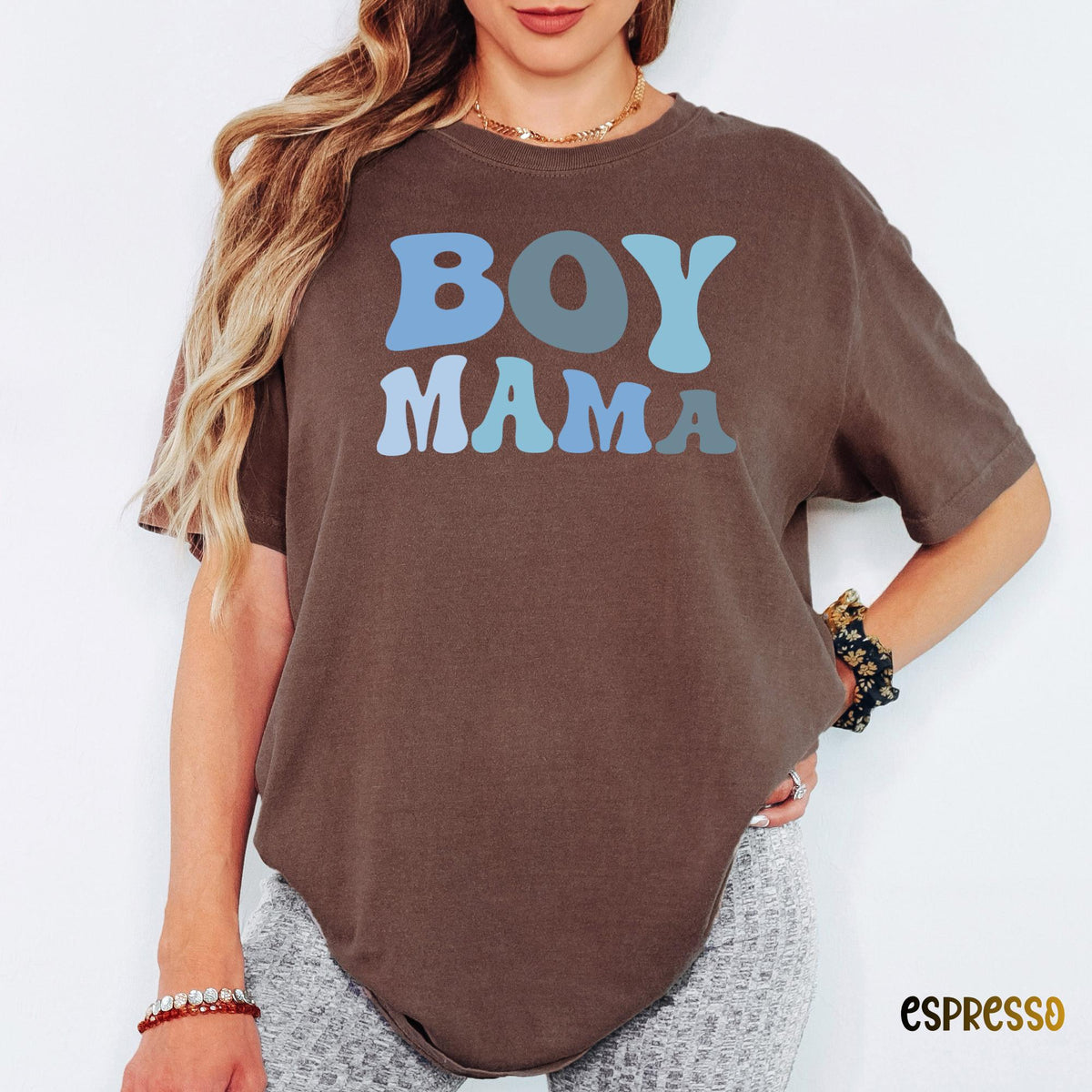 Mama Of Boys Inspired Comfort Colors® Tee, Cute Motherhood Shirt, Mom Life Graphic T-Shirt, Everyday Mama Outfit