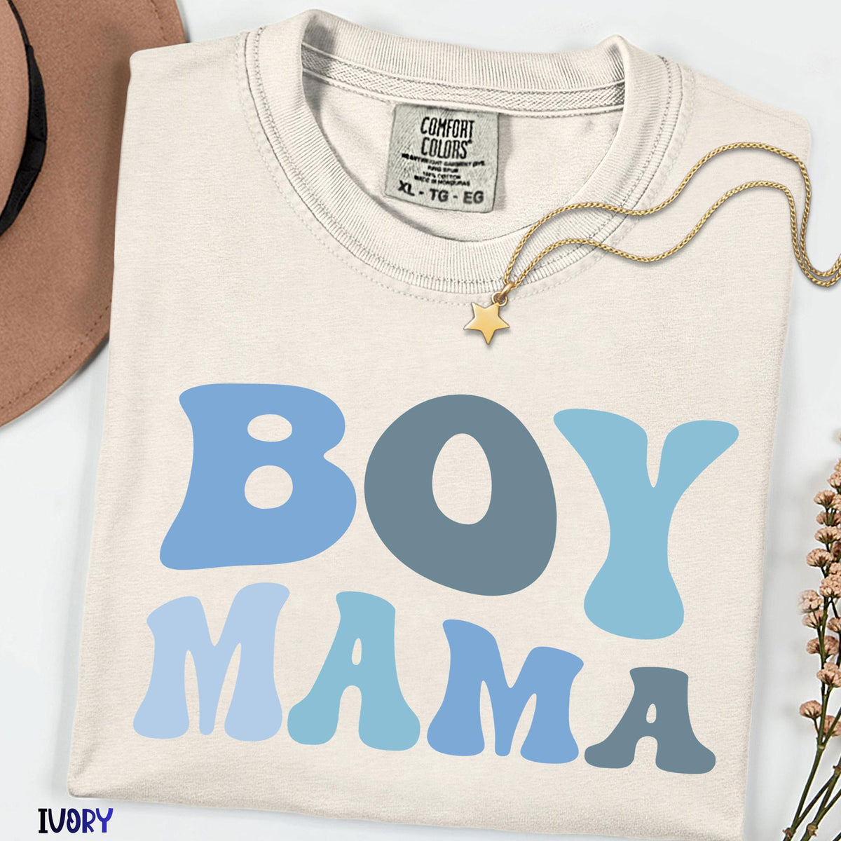 Mama Of Boys Inspired Comfort Colors® Tee, Cute Motherhood Shirt, Mom Life Graphic T-Shirt, Everyday Mama Outfit