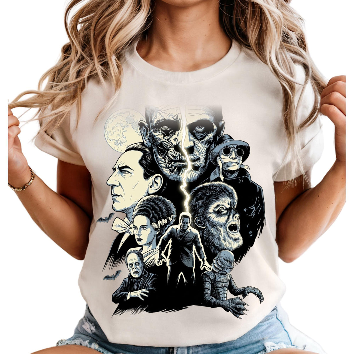 Comfort Colors® Universal Monsters Inspired Shirt, Epic Theme Park Trip Tee, Retro Horror Monsters Shirt, Gothic Creature Graphic Tee