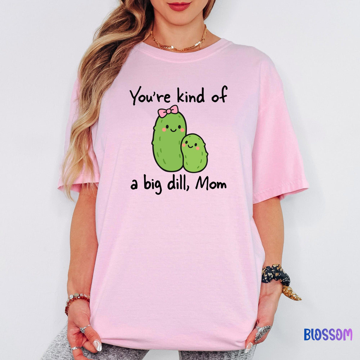 Big Dill Mom Shirt Comfort Colors®, Funny Pickle Mom Tee, Mother’s Day Gift, Cute Kawaii Mama Shirt, Pickle Lover Gift