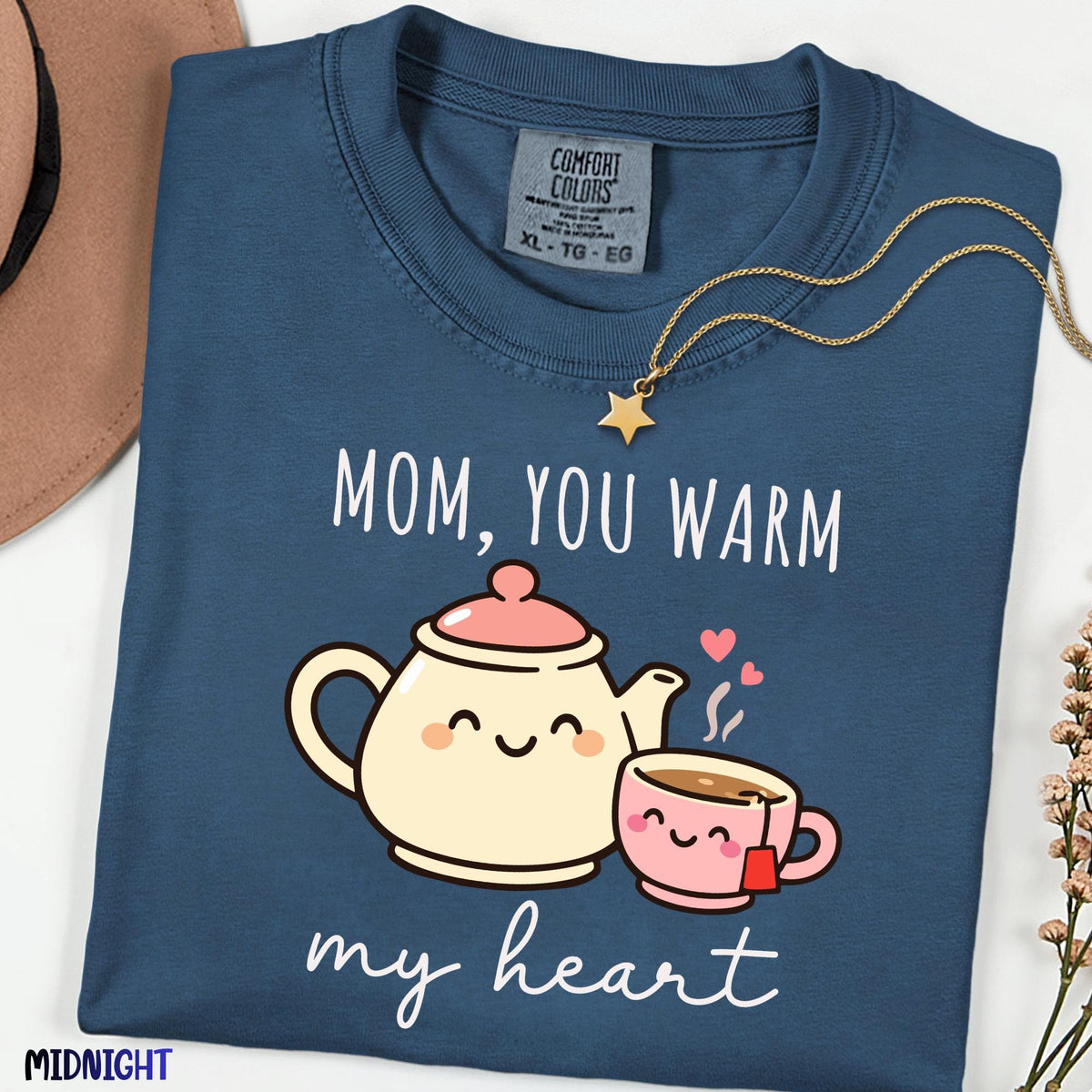 Comfort Colors® Mom You Warm My Heart Shirt, Cute Mom Love Tee, Mother's Day Gift for Mom, Sweet Mom Appreciation Shirt