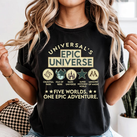 Comfort Colors® Universal's Epic Universe Shirt Disney Orlando Park Epic Universal Studios Shirts