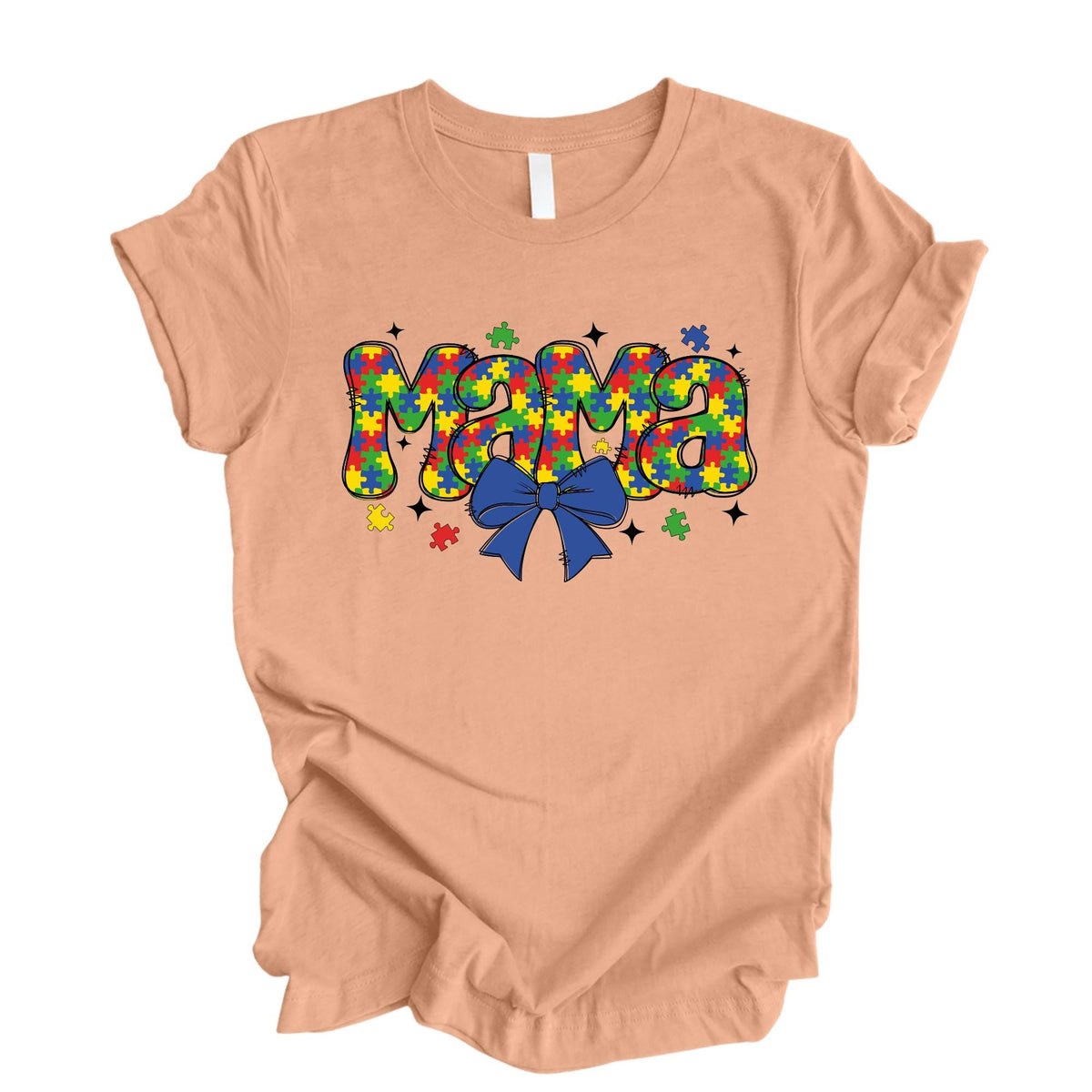 Personalized Autism Mama Puzzle Shirt, Coquette Autism Mom Shirt Autism Awareness Shirt