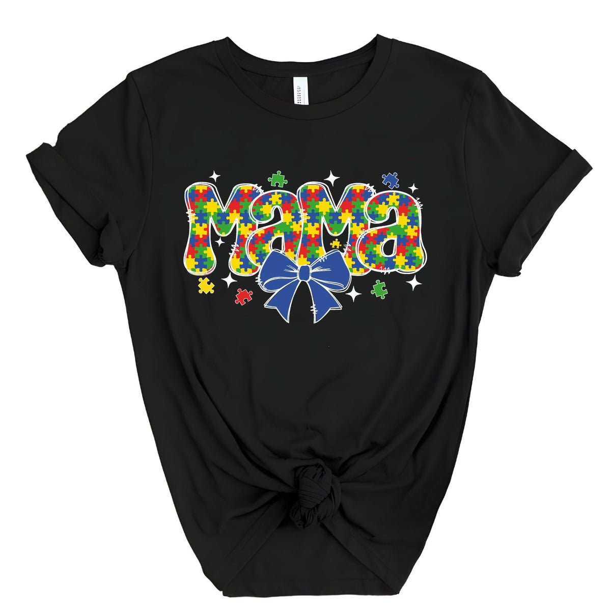 Personalized Autism Mama Puzzle Shirt, Coquette Autism Mom Shirt Autism Awareness Shirt