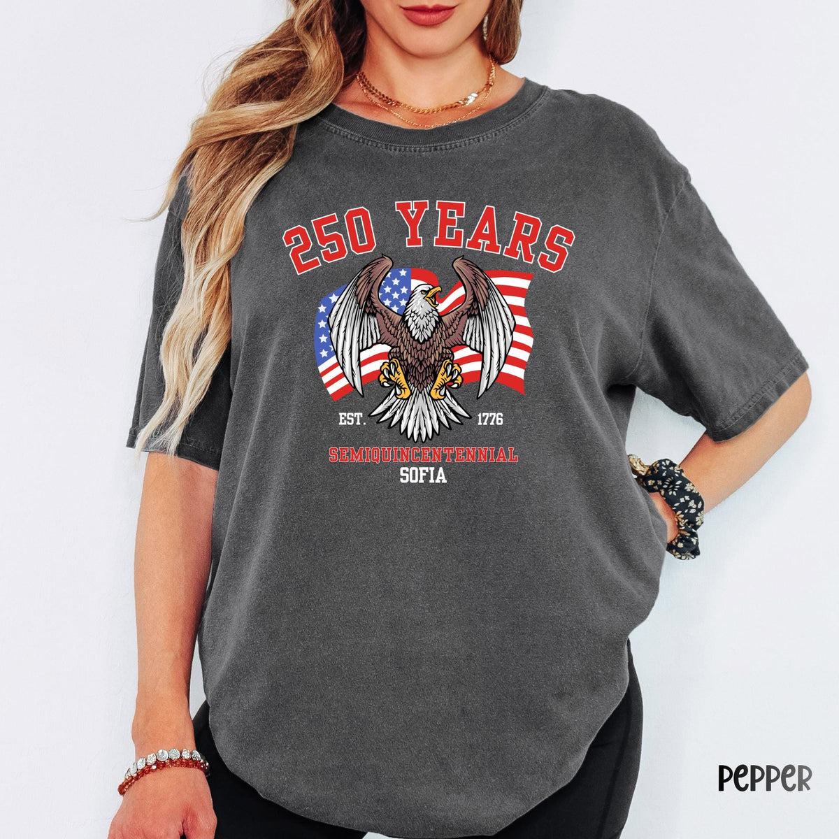 Comfort Colors® Retro USA 250 Shirt, Custom Patriotic 4th of July Tee, Independence Day 250th USA Flag Shirt, America 250 Gift