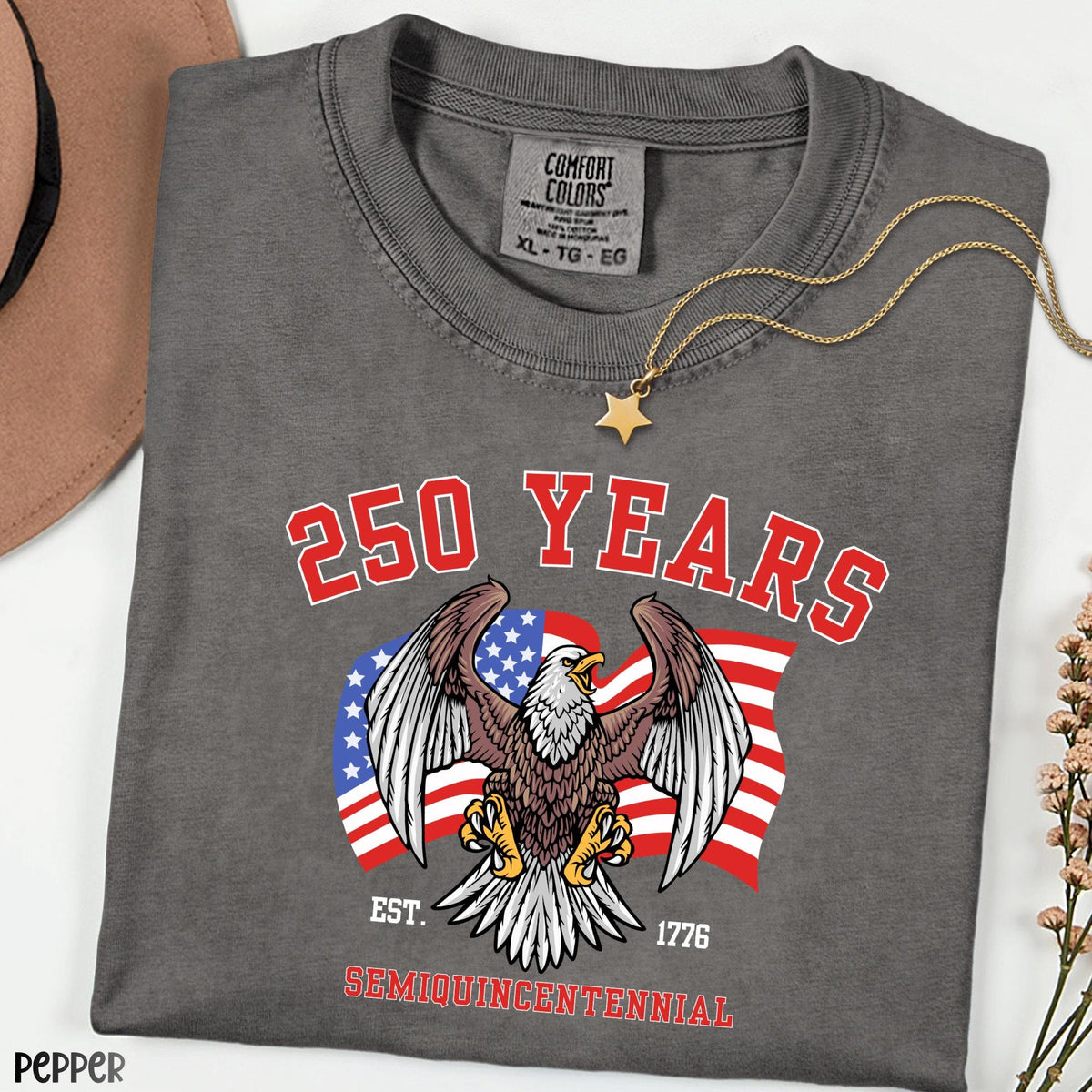 Comfort Colors® Retro USA 250 Shirt, Custom Patriotic 4th of July Tee, Independence Day 250th USA Flag Shirt, America 250 Gift