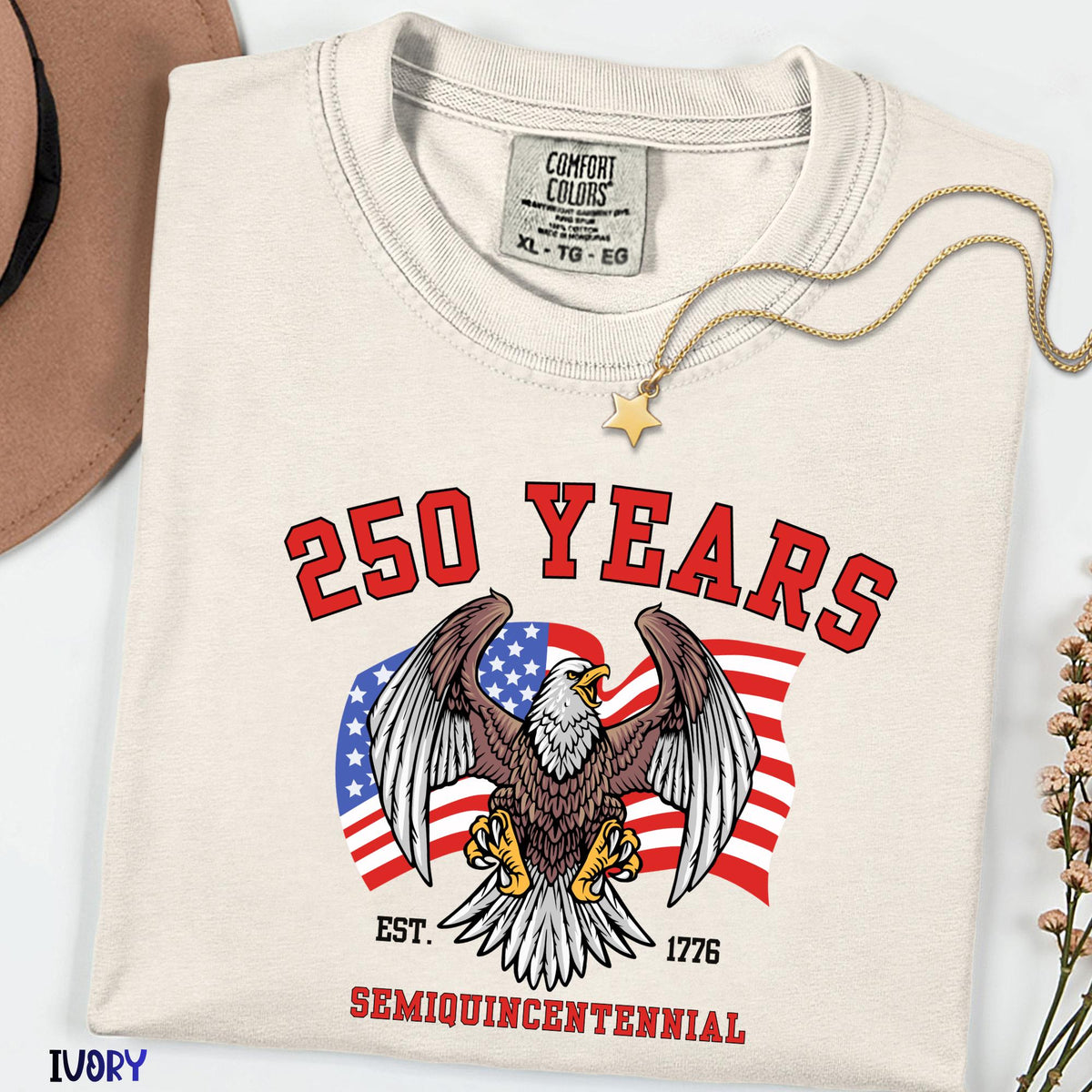 Comfort Colors® Retro USA 250 Shirt, Custom Patriotic 4th of July Tee, Independence Day 250th USA Flag Shirt, America 250 Gift