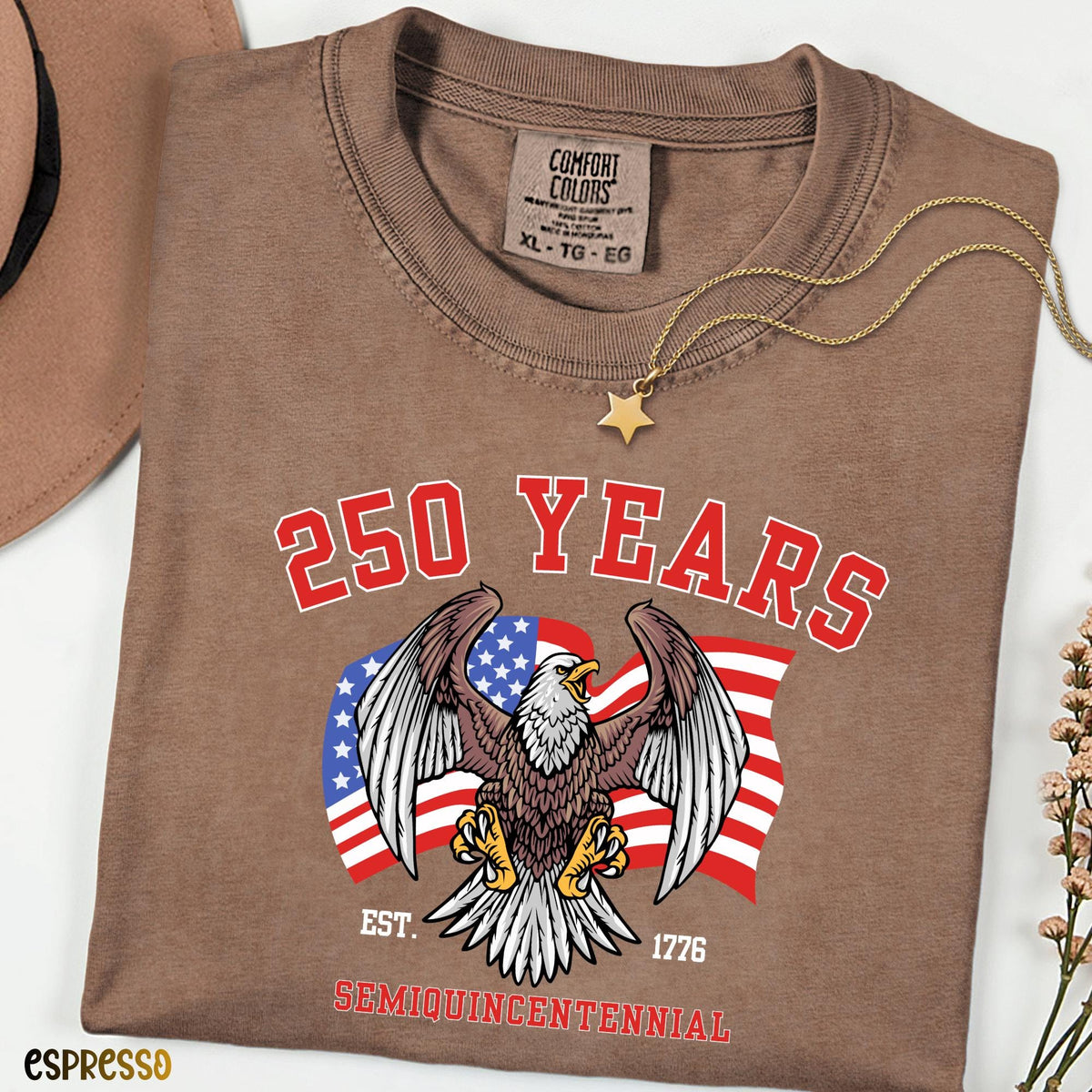Comfort Colors® Retro USA 250 Shirt, Custom Patriotic 4th of July Tee, Independence Day 250th USA Flag Shirt, America 250 Gift