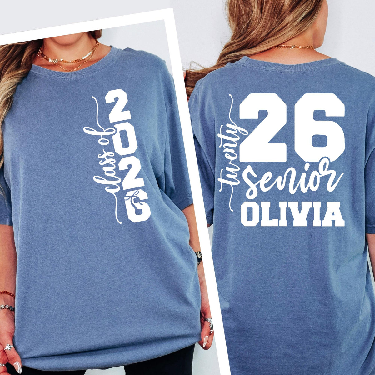 Personalized Senior 2026 Comfort Colors® Shirt, Custom Name Class Of 2026 Tee, Graduation Gift T-Shirt