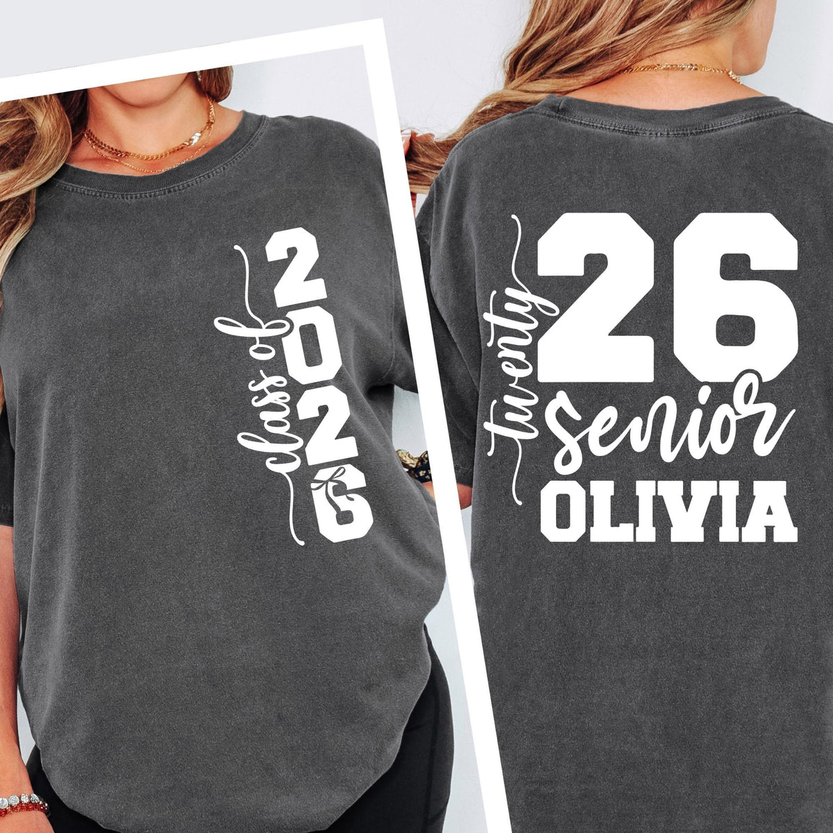 Personalized Senior 2026 Comfort Colors® Shirt, Custom Name Class Of 2026 Tee, Graduation Gift T-Shirt
