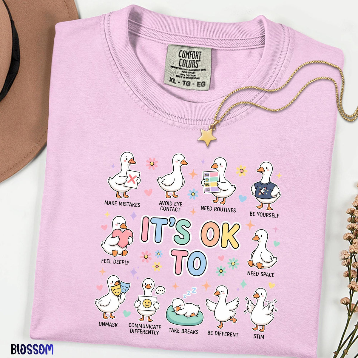 Autism Awareness Mama Goose Shirt, Comfort Colors® Neurodiversity Tee, Special Education Teacher Top, Thoughtful Mom & Baby Gift