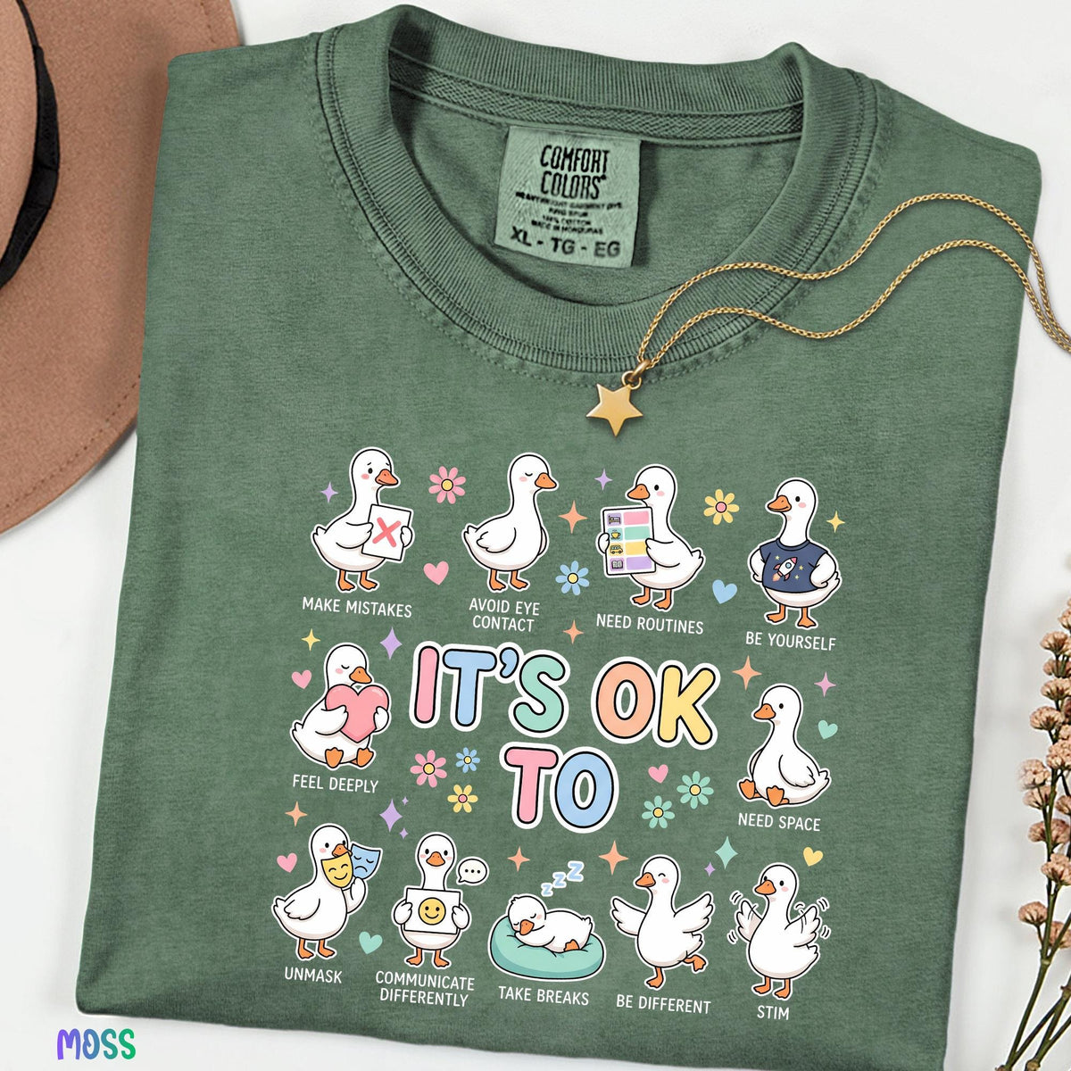 Autism Awareness Mama Goose Shirt, Comfort Colors® Neurodiversity Tee, Special Education Teacher Top, Thoughtful Mom & Baby Gift
