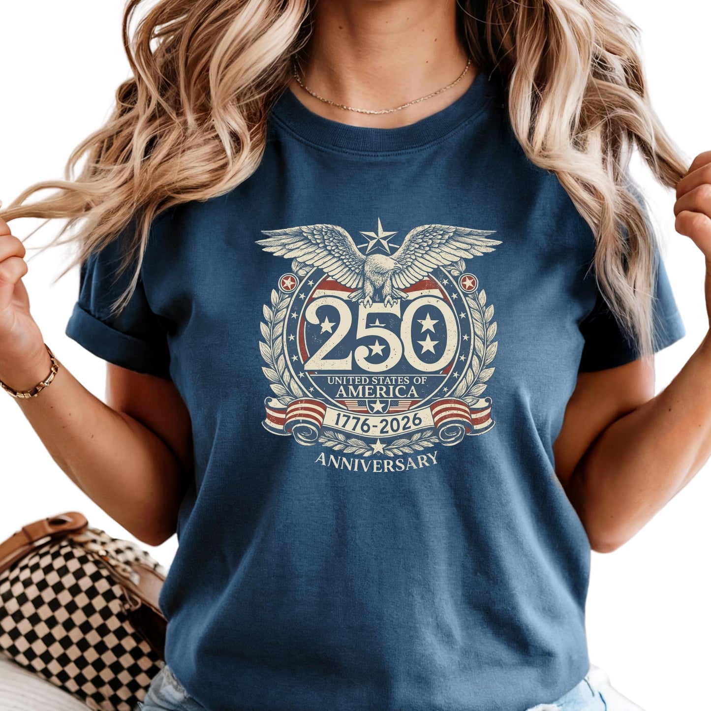 Comfort Colors® USA 250th Anniversary Shirt, Vintage Patriotic Independence Day Shirts, Retro America 1776-2026 T-Shirt, 4th of July Gift