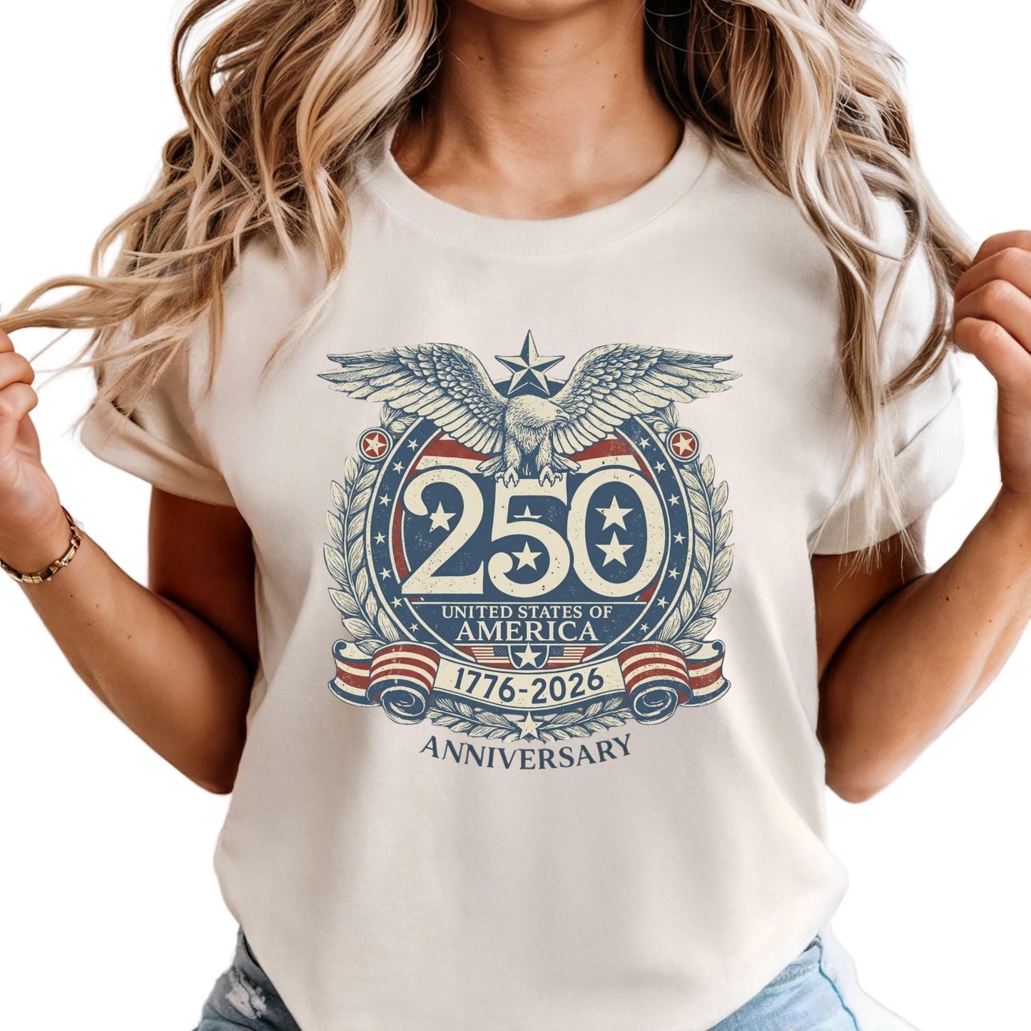 Comfort Colors® USA 250th Anniversary Shirt, Vintage Patriotic Independence Day Shirts, Retro America 1776-2026 T-Shirt, 4th of July Gift