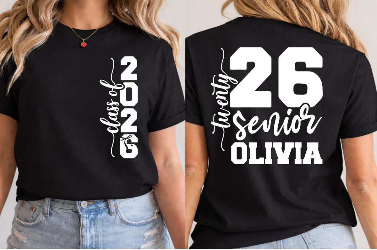 Personalized Class Of 26 Shirt, Graduation 2026 Shirt, Custom Name Senior Gift Graduation, Graduation Party
