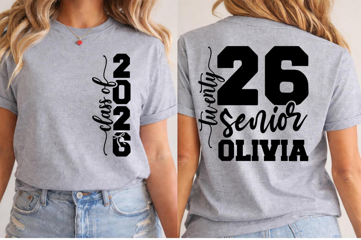 Personalized Class Of 26 Shirt, Graduation 2026 Shirt, Custom Name Senior Gift Graduation, Graduation Party