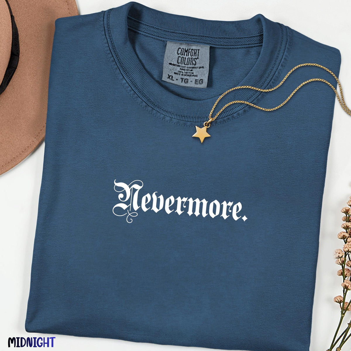 Nevermore Comfort Colors® Shirt, Dark Academia Bookish Tee, Vintage Raven Shirt, Gothic Literary Shirt, Dark Poetry Tee, Academia Gift