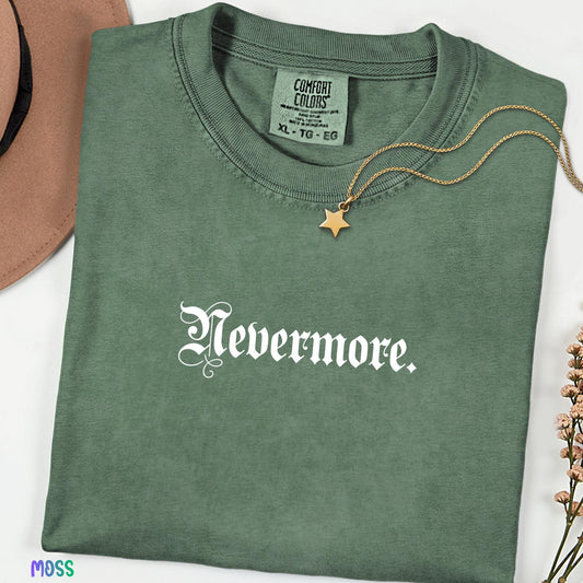 Nevermore Comfort Colors® Shirt, Dark Academia Bookish Tee, Vintage Raven Shirt, Gothic Literary Shirt, Dark Poetry Tee, Academia Gift