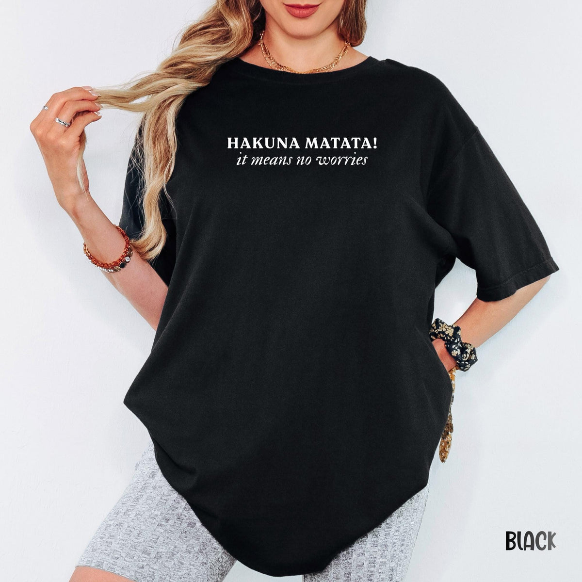 Comfort Colors® Hakuna Matata  Shirt, No Worries Tee, Safari Family Trip Shirt, Vacation Matching Tee, Retro Graphic Shirt