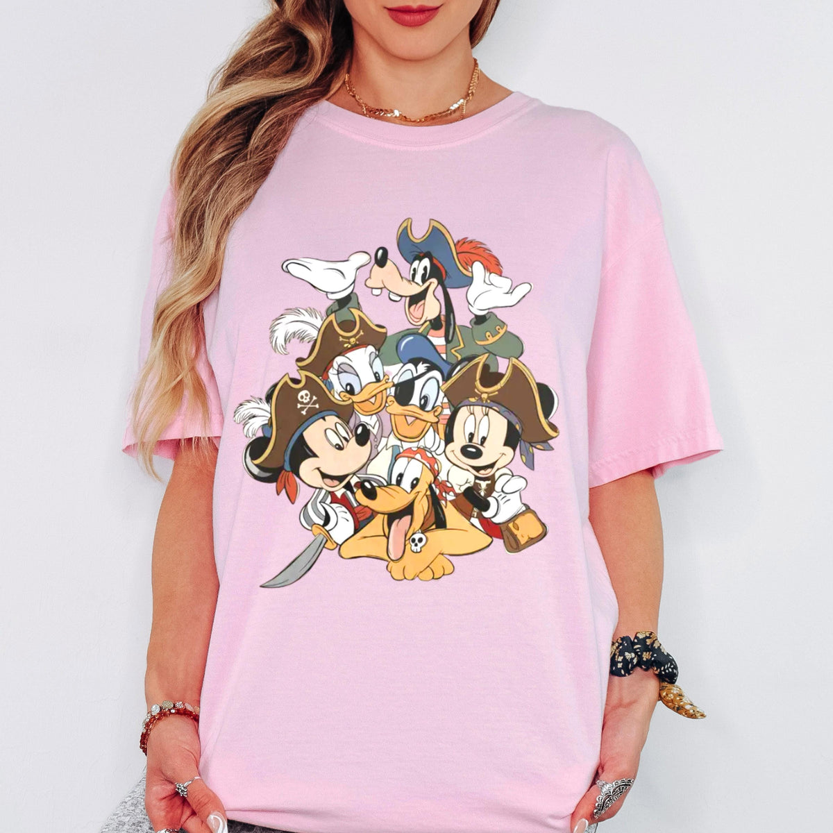 Custom Disney Pirate Crew Shirt for Family Vacation, Personalized Mickey and Friends Pirate Shirt, Disney Cruise, Pirate Night Outfit