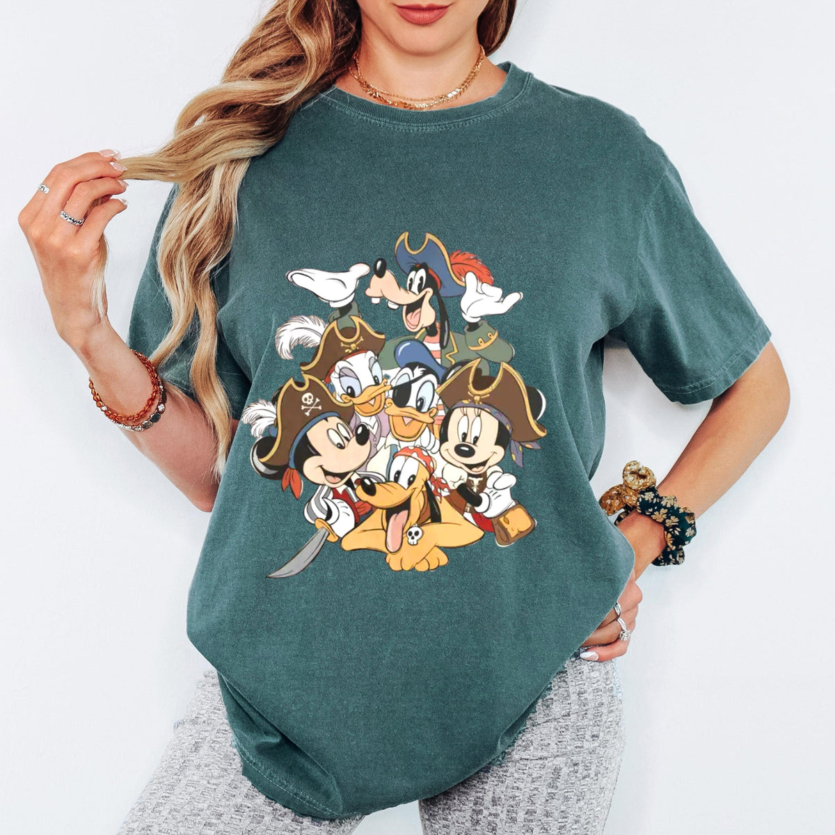 Custom Disney Pirate Crew Shirt for Family Vacation, Personalized Mickey and Friends Pirate Shirt, Disney Cruise, Pirate Night Outfit