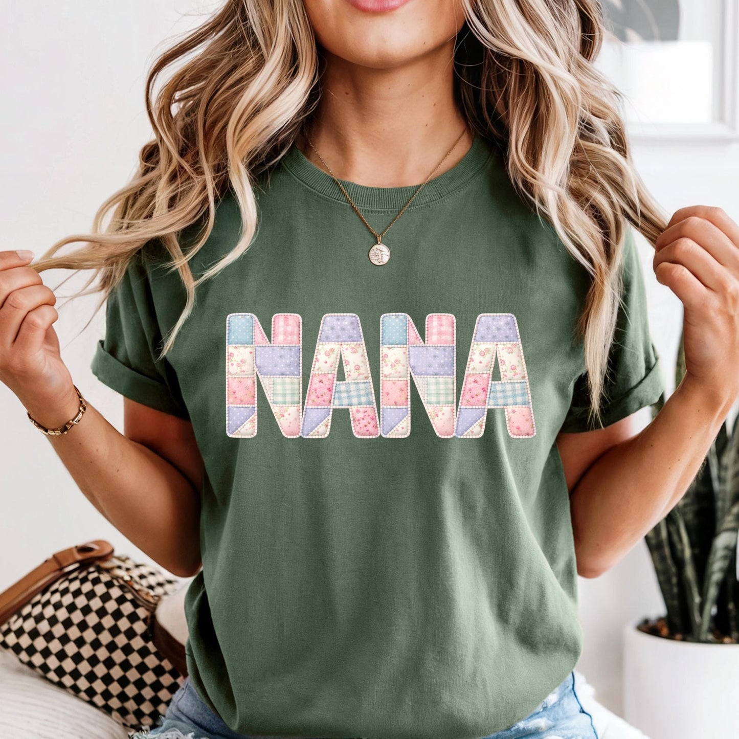 Custom Comfort Colors® Patchwork Look Mama Gigi Shirt Mothers Day Gift