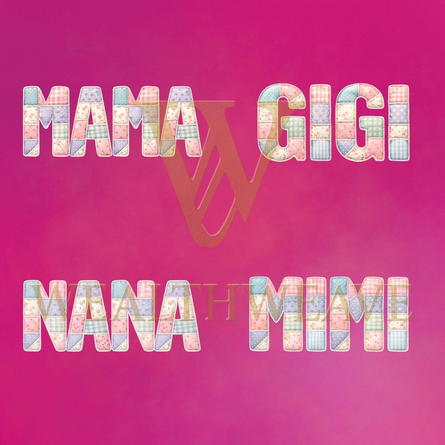 Custom Comfort Colors® Patchwork Look Mama Gigi Shirt Mothers Day Gift