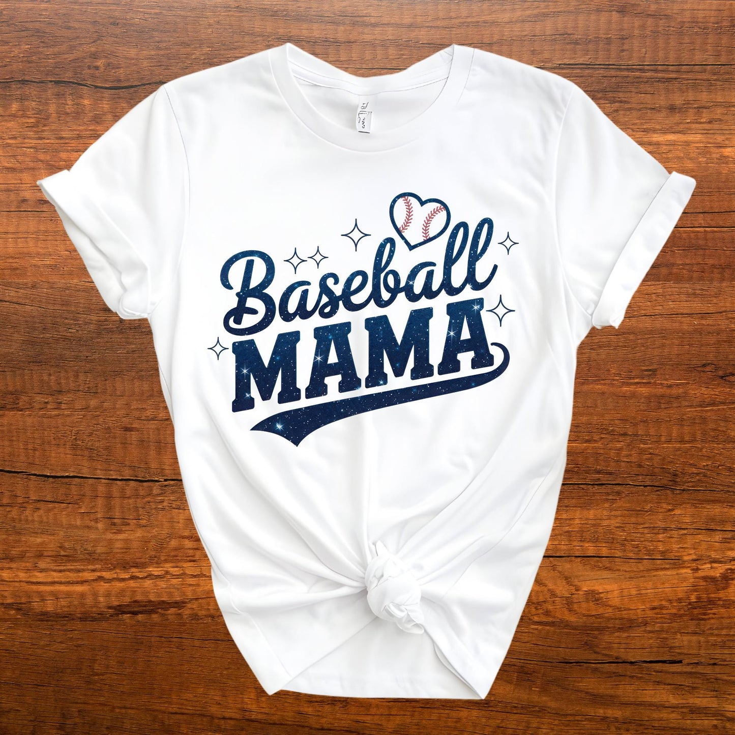 Baseball Mama Shirt, Glitter Look Mom Shirt, Baseball Tee Shirt