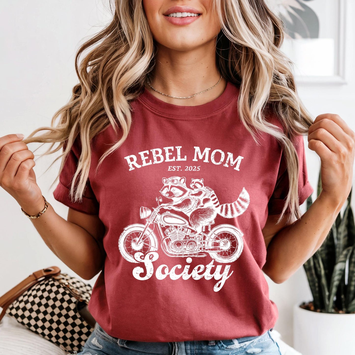Custom Rebel Mom Society Shirt Comfort Colors® Mama Mini Raccoon Shirts Mothers Day Gift For Mama