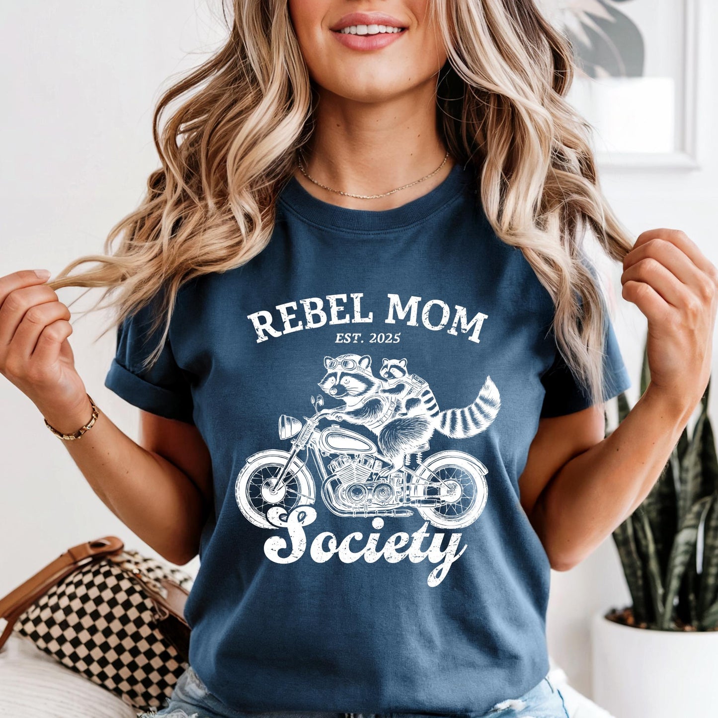 Custom Rebel Mom Society Shirt Comfort Colors® Mama Mini Raccoon Shirts Mothers Day Gift For Mama