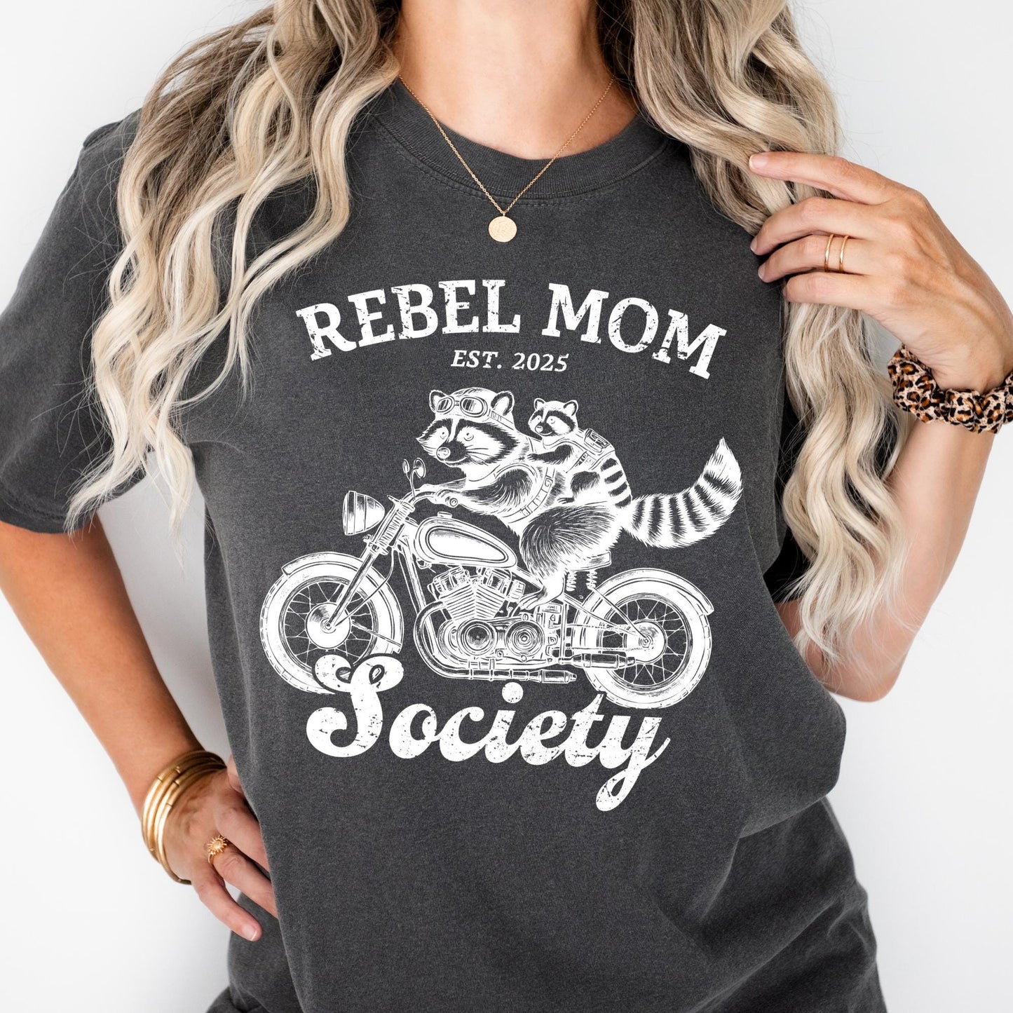 Custom Rebel Mom Society Shirt Comfort Colors® Mama Mini Raccoon Shirts Mothers Day Gift For Mama