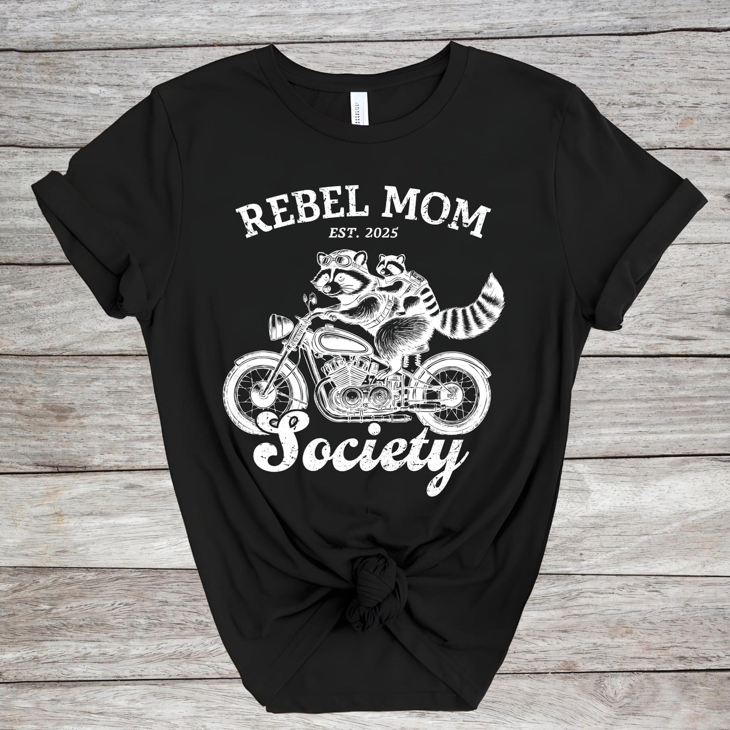 Custom Rebel Mom Society Shirt, Mama Mini Raccoon Shirts Mothers Day Gift For Mama