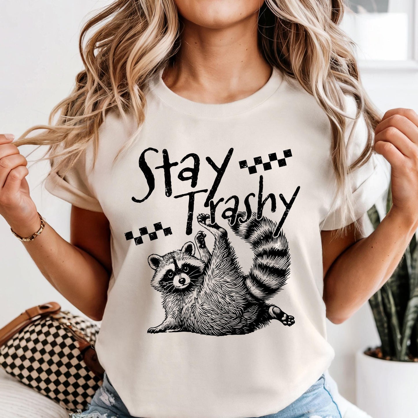 Stay Trashy Raccoon Shirt Comfort Colors® Funny Meme Raccoon Tshirt Mom Life Shirts