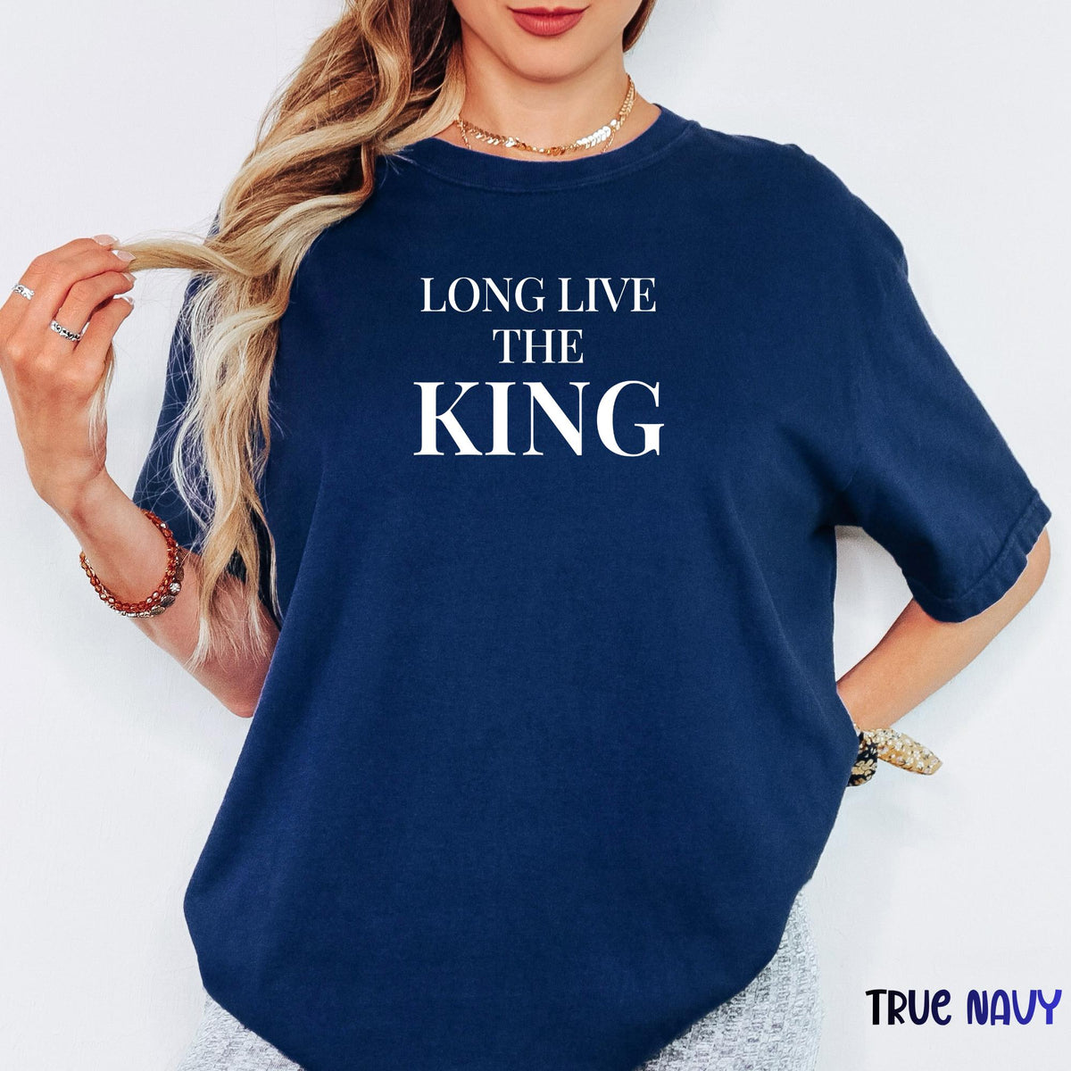 Comfort Colors® Long Live The King Shirt, Literary Quote Tee, Vintage Typography Shirt, Bold Statement Graphic Tee, Bookish Gift for Readers