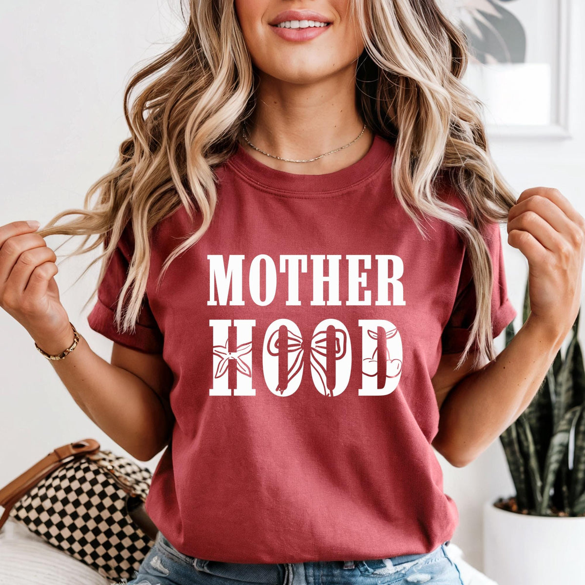 Motherhood Comfort Colors Shirt, Cherry Mama Shirt, Mom Life Tee, Oversized Graphic Mom T-Shirt, Cool Mom Club Shirt, Mothers Day Gift
