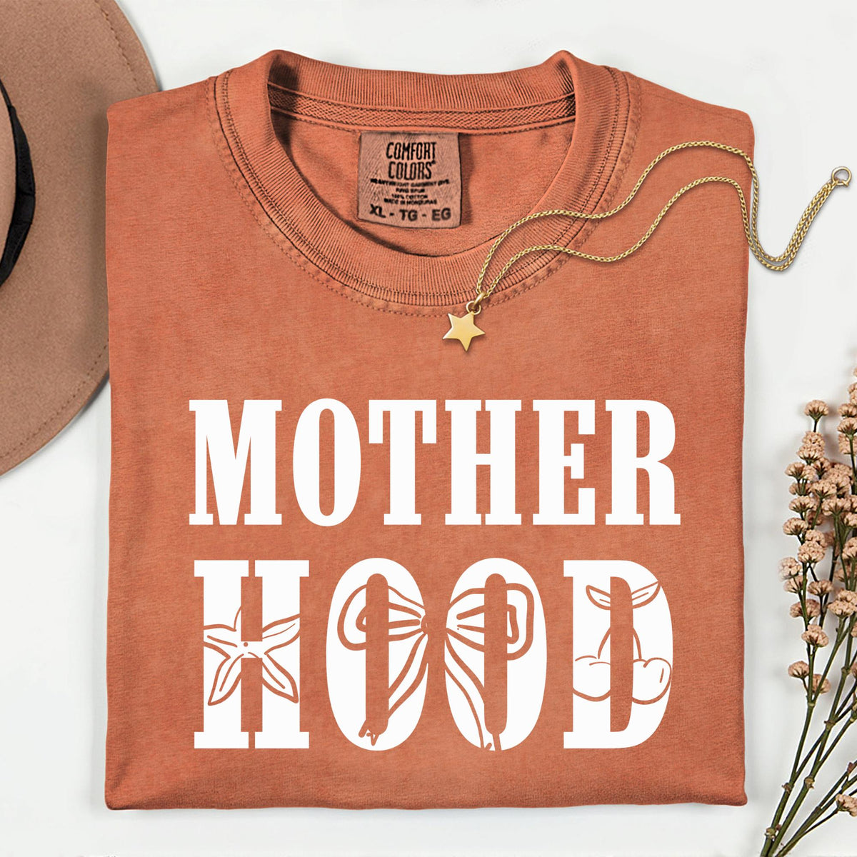Motherhood Comfort Colors Shirt, Cherry Mama Shirt, Mom Life Tee, Oversized Graphic Mom T-Shirt, Cool Mom Club Shirt, Mothers Day Gift