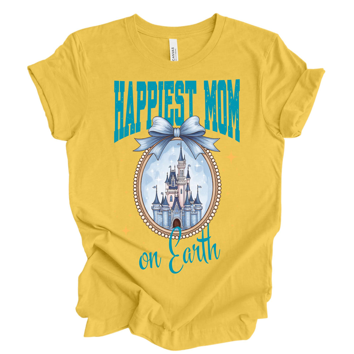 Castle Bow Mama Shirt, Coquette Mom Tee, Theme Park Family Trip Shirt, Happiest Mom Tee, Mothers Day Gift for Mom